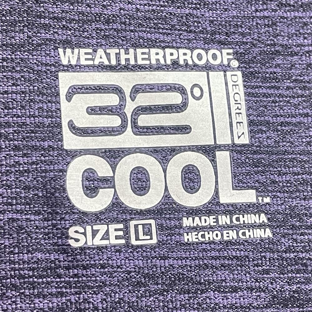 Weatherproof 32 Degrees Cool‎ Polo Shirt Men's Large Dark Plum Short Sleeved - Picture 3 of 8